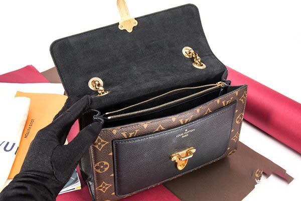 lv维多利亚帆布拼黑色牛皮链条包内里展示图 lv维多利亚帆布拼黑色牛皮链条包内里展示图