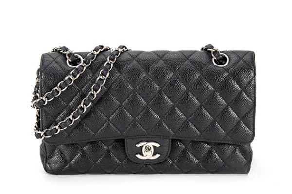 香奈儿CF中号荔枝皮女士单肩包正面展示图