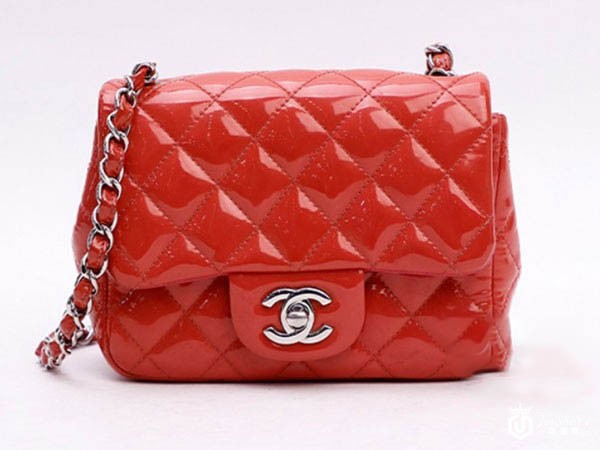 香奈儿漆皮方胖子链条包SSS367展示