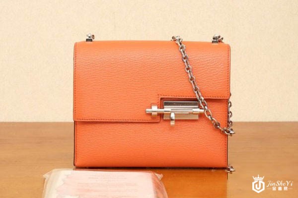 爱马仕橘色银扣 A刻手枪包展示 爱马仕橘色银扣 A刻手枪包展示