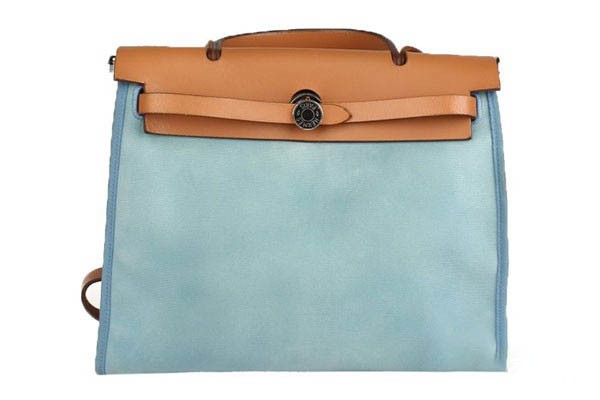 爱马仕蓝色帆布Herbag31系列两用包展示 爱马仕蓝色帆布Herbag31系列两用包展示