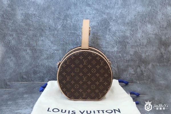 lv老花圆饼女士手提单肩包背面展示图