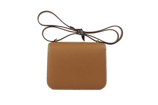 爱马仕牛皮constance19单肩包背面展示图