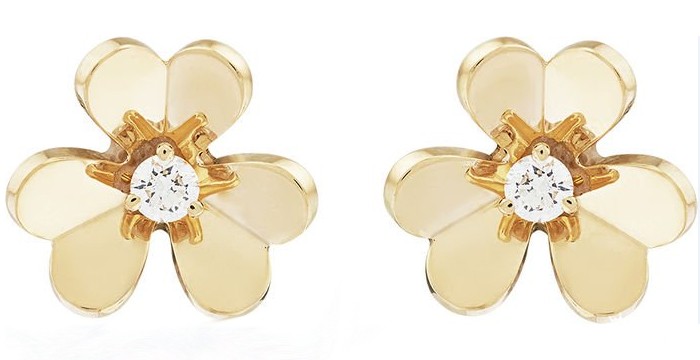 Frivole黄色K金钻石耳环