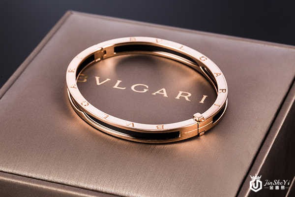 宝格丽手镯玫瑰金黑陶瓷 闭圈 M号