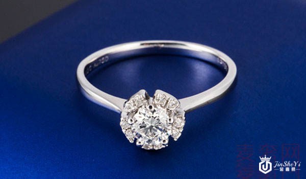 金伯利0.338克拉18K白金钻戒外观展示