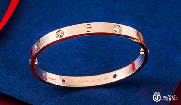 卡地亚18K玫瑰金love系列手镯展示