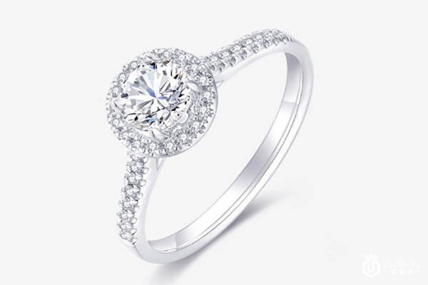 克徕帝1克拉钻戒展示图