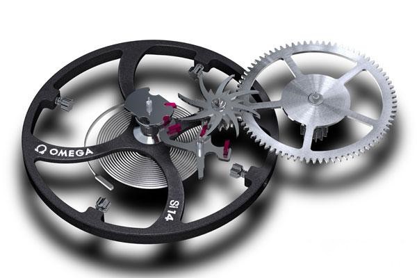 欧米茄9300机芯的同轴擒纵装置