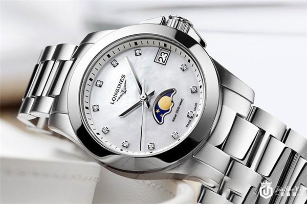 浪琴表征服者系列月相珍珠母贝女性腕表( L3.380.4.87.6)