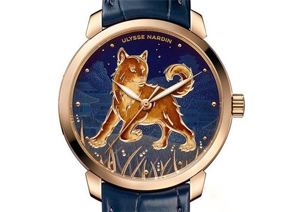 雅典表《鎏金戌犬腕表》面盘 雅典表《鎏金戌犬腕表》面盘