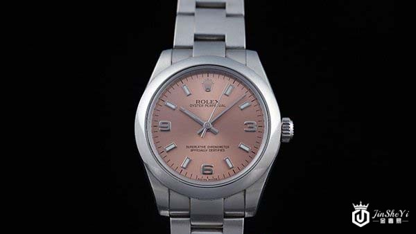 劳力士蚝式恒动176200 罗马时标粉盘手表