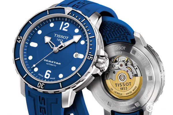 海星系列自动三针腕表，橡胶表带款，建议售价NTD$25,000。