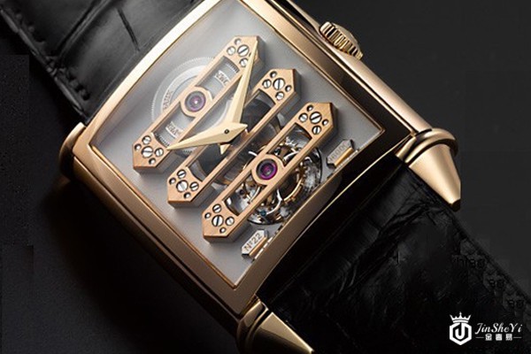 二手芝柏男表系列三金桥陀飞轮名表侧面展示图