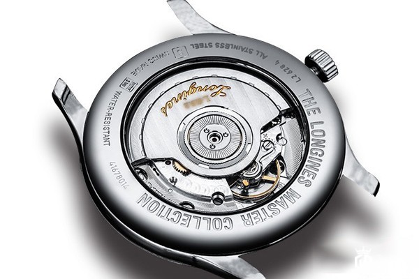 二手浪琴名匠系列白盘蓝钢手表机芯展示
