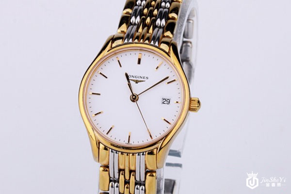 浪琴律雅系列石英女表正面