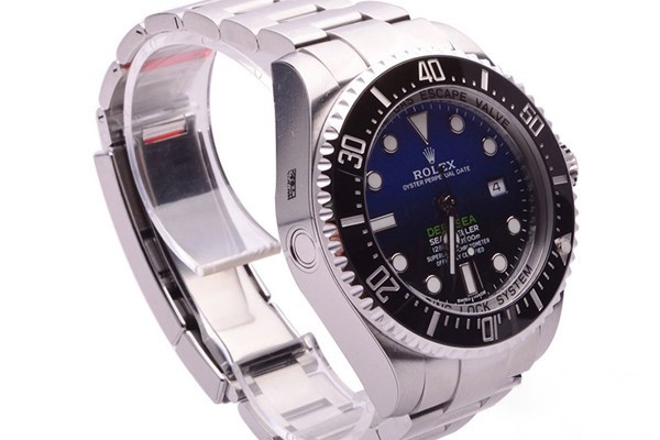 二手劳力士海使型系列116660-98210蓝盘手表侧面展示图