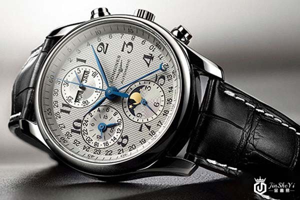 二手浪琴名匠制表传统系列八针月相机械男表