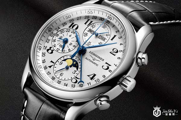 二手浪琴名匠制表传统系列八针月相机械男表表盘