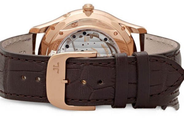 积家大师系列的1362801自动机械手表鳄鱼皮表带