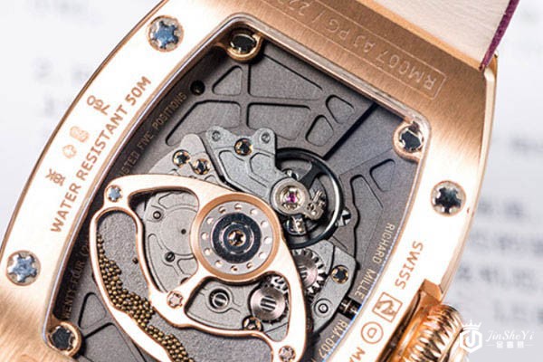理查德米尔RM007满钻红唇自动机械名表表底实拍