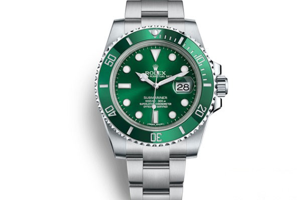二手劳力士绿水鬼手表的外观展示