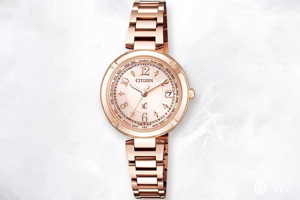 西铁城多局电波万年历女士手表