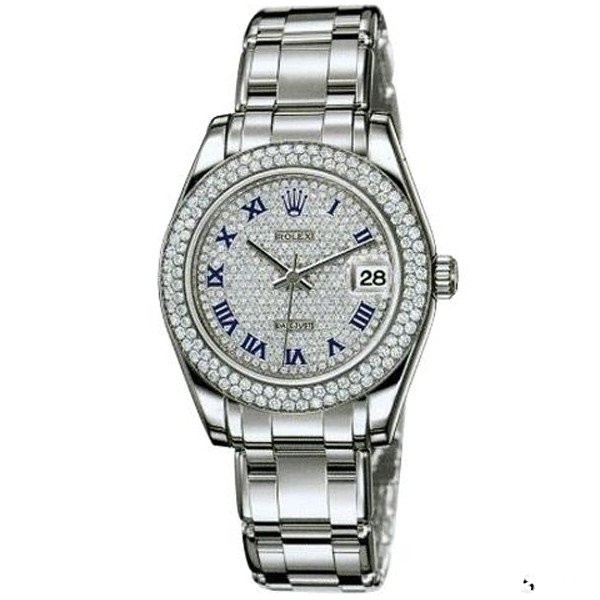 劳力士日志型81339-ZER-72849密钻蓝罗女士自动机械表