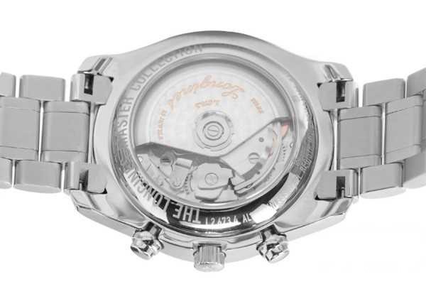 浪琴八针月相钢带腕表背面图 浪琴八针月相钢带腕表背面图