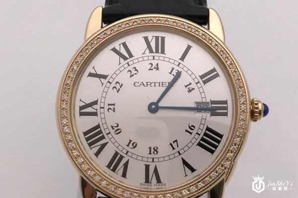 卡地亚伦敦SOLO系列黄金镶钻盘石英手表36mm