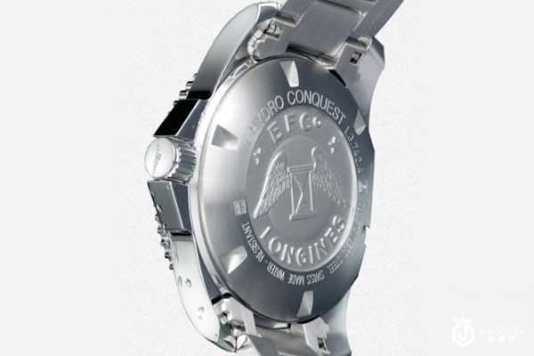  浪琴康卡斯潜水系列机械钢带男表L37424966背面