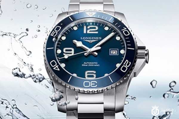 浪琴康卡斯潜水系列机械钢带男表L37424966