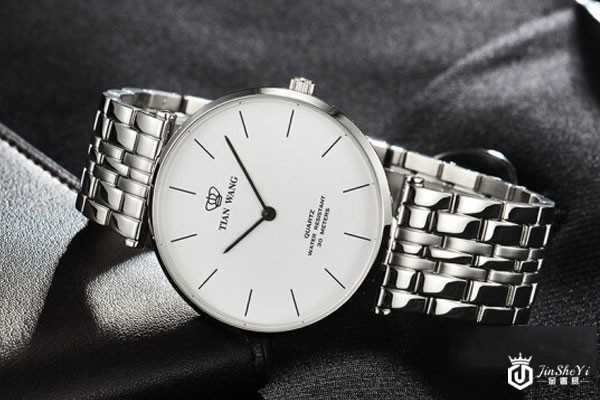 天王时尚简约超薄款男表石英表整体图