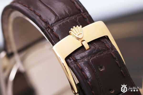 劳力士切利尼系列18K玫瑰金腕表针扣