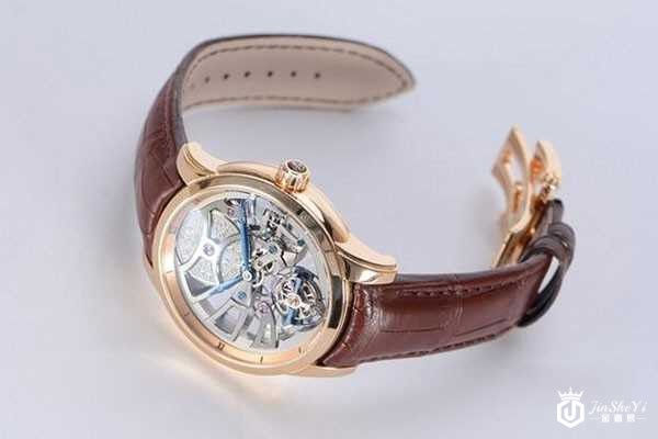 二手雅典表经典系列1706-129BC限量版镶钻陀飞轮机械表