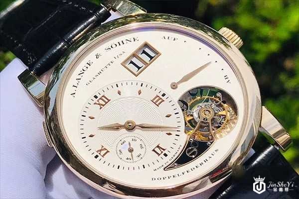 二手朗格Lange 18K黄金手动机械手表正面展示