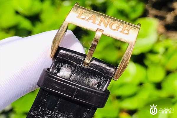 二手朗格Lange 18K黄金手动机械手表表扣细节展示