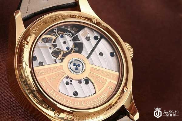 二手积家大师系列 18k玫瑰金手表背面展示