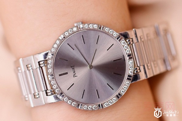 二手伯爵polo系列18k金手动机械镶钻款男表