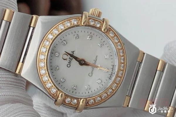 二手欧米茄星座系列镶钻石英女士腕表 二手欧米茄星座系列镶钻石英女士腕表