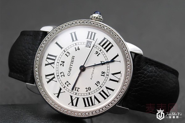 回收店收手表鉴定费一般多少 不如这里免费鉴定估价 二手卡地亚伦敦SOLO系列原镶钻机械腕表