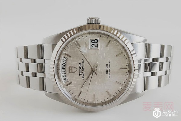 二手帝舵王子型系列白银片盘面机械腕表