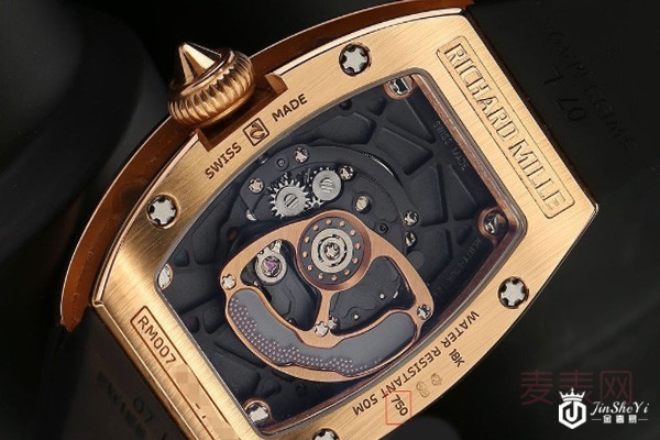 二手理查德米尔RM007原钻红唇女士自动机械腕表背透图