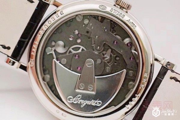 二手宝玑传世系列自动机械男士腕表背透图