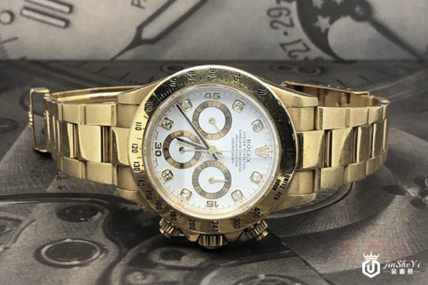 二手劳力士新老款迪通拿系列k黄金自动机械腕表图