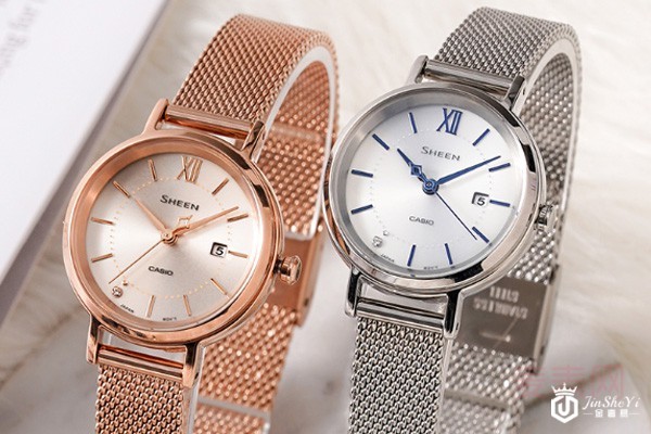 二手卡西欧SHEEN系列光能石英防水腕表展示图