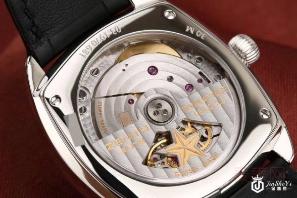 二手真力时STAR系列自动机械精钢手表背透图