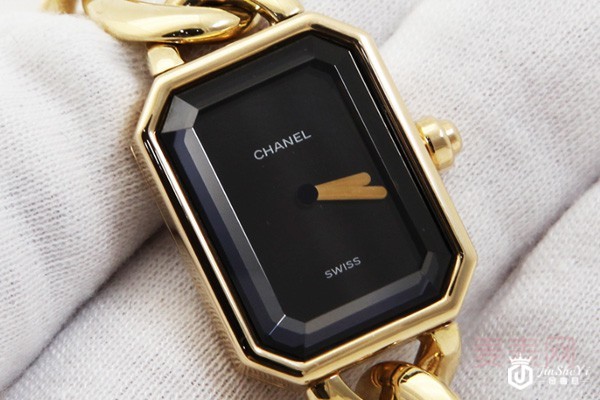 二手香奈儿玫瑰金方糖石英女士腕表