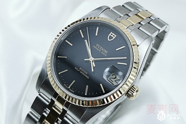 二手帝舵王子型系列黑盘自动机械腕表