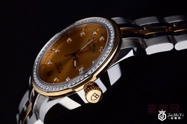 二手帝舵骏钰系列镶钻自动机械腕表